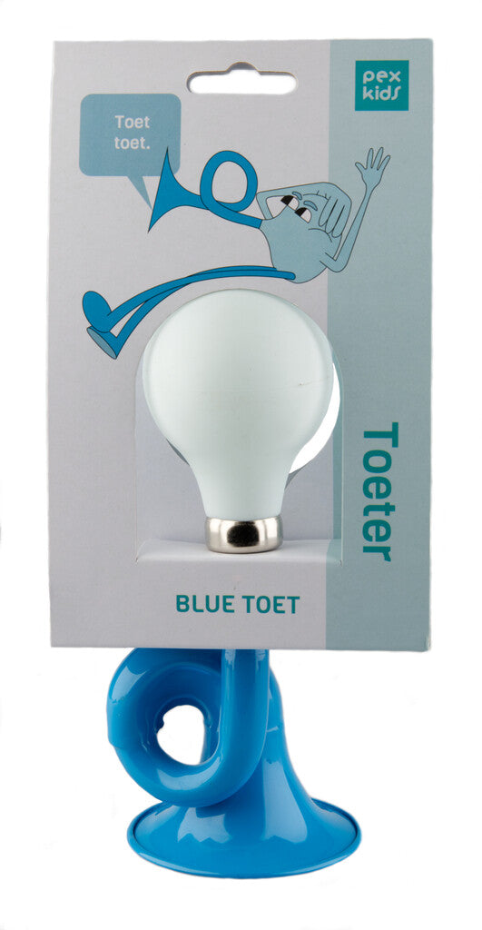 Fietshoorn lokken pexkids - blauw met een witte bal