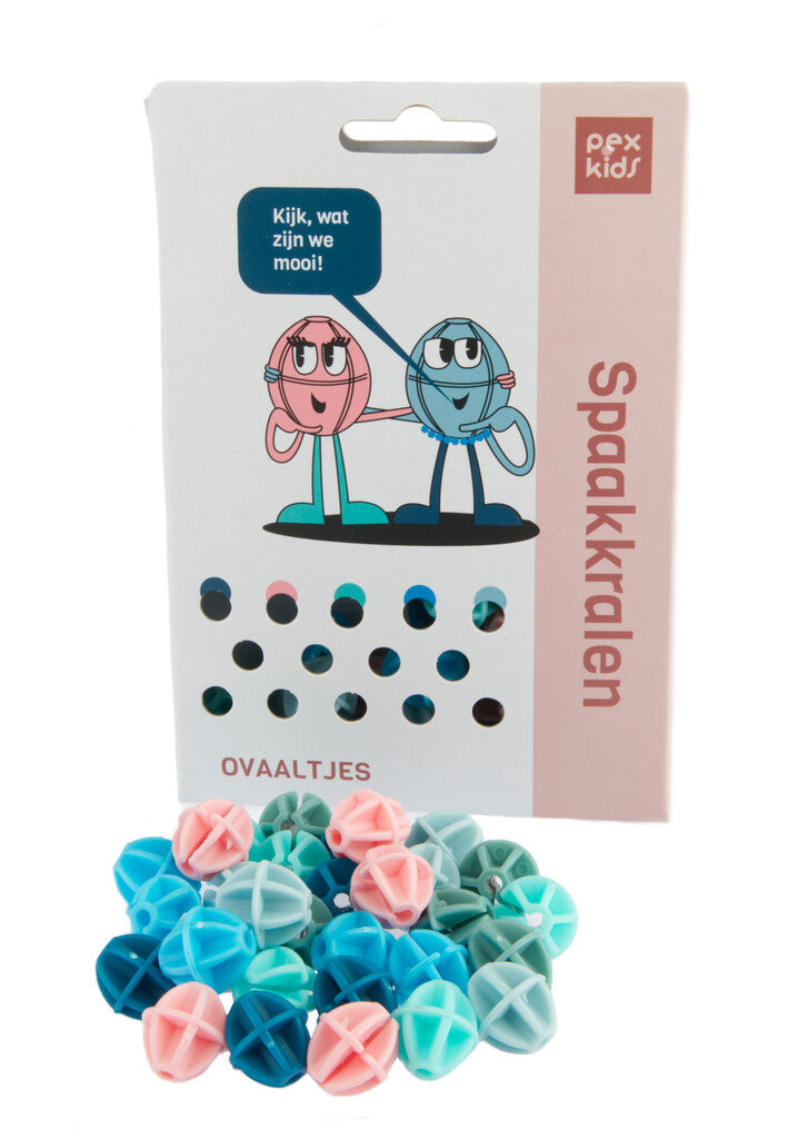 Fiets spreek kralen Pexkids Ballen Gesorteerd 6-kleur (30 stuks op kaart)