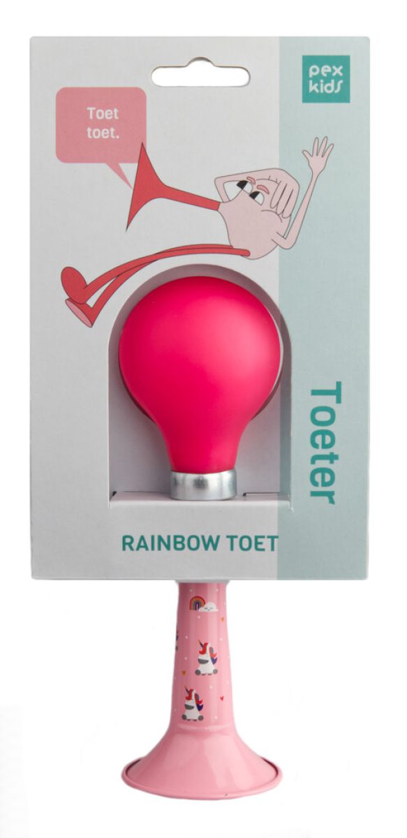 Fiets Hupe Pexkids Eenhoorn - Roze met een roze eekhoorn
