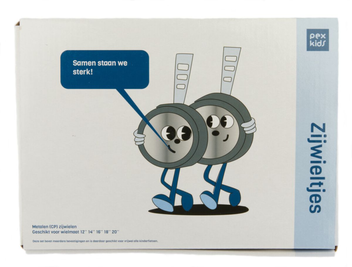 Zijwielen Pexkids 12-20 Chroom