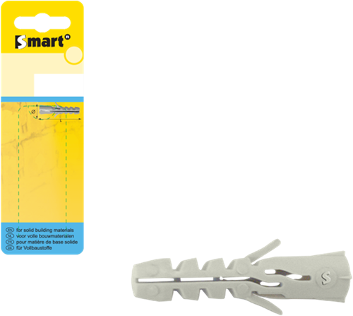 Pgb-europe smart | nylon plug s zndr boord ø 6x30 grijs | 30 st sm000pn00060030h