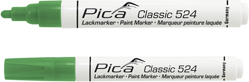 Pica 524 36 lakmarker | 2-4mm | ronde tip | groen | 10 stuks - pi52436