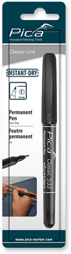 Pica 533 46 permanent pen | 0,7mm | rond | zwart | blister - pi53346sb