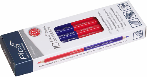 Pica 559 dubbel potlood rood blauw | 17,5cm | 10 stuks - pi559-10