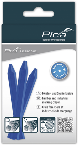 Pica 591 41 markeerkrijt eco | 11x110mm | blauw | 12 stuks - pi59141