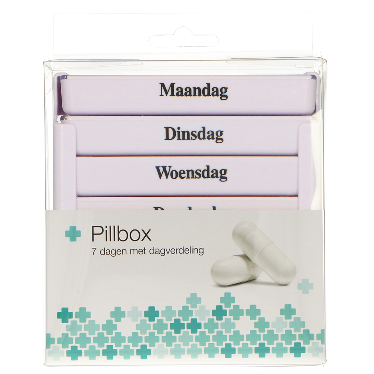 Jvdl pillendoos week 4 vakken per dag wit