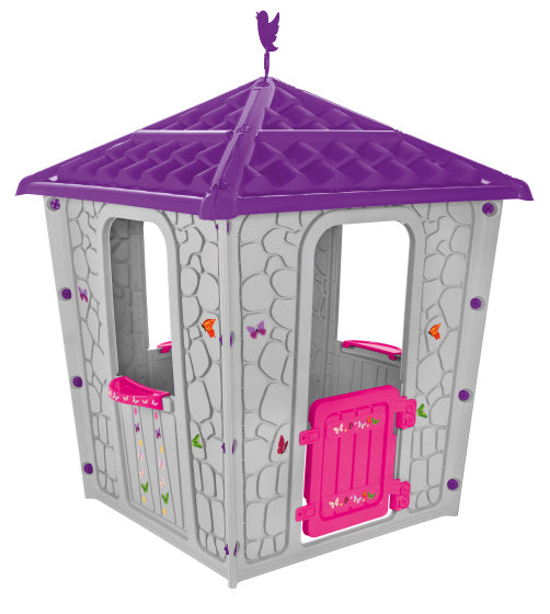 Stone Speelhuisje 114 x 114 x 151 cm Paars Roze