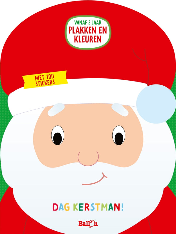 Ballon plakken en kleuren - dag kerstman!