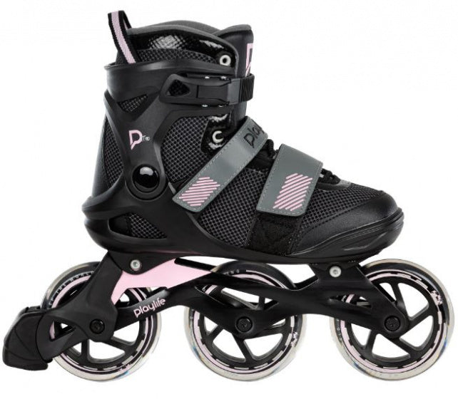 Fitness GT 110 inline skates 80A zwart roze maat 41