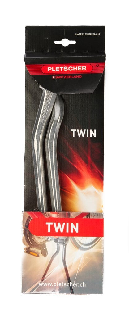 Pletscher standaard esge tweebeen alu zilver