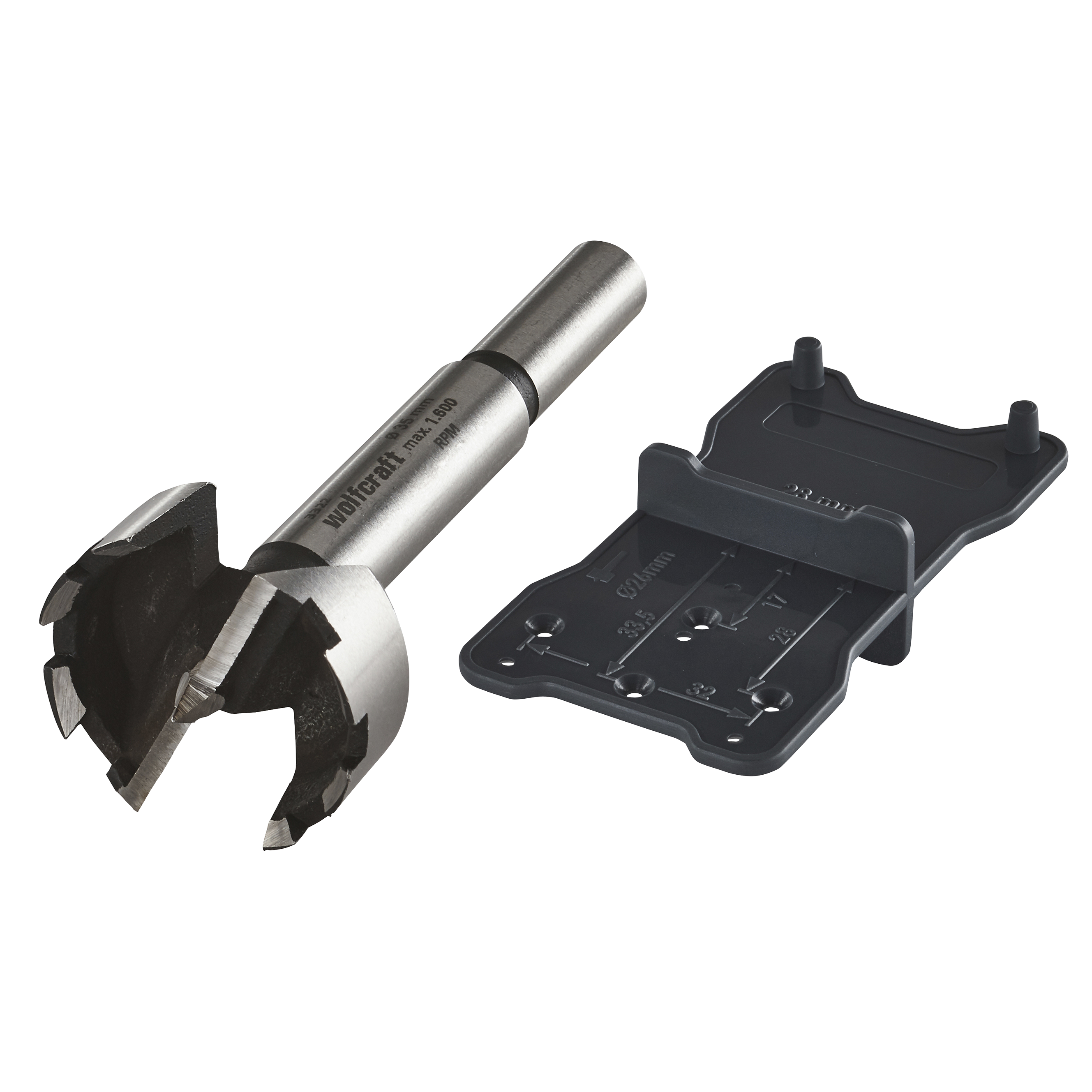 Wolfcraft scharnierboor + markeerhulp | l90 | ø35mm | 1 stuk - 8728000