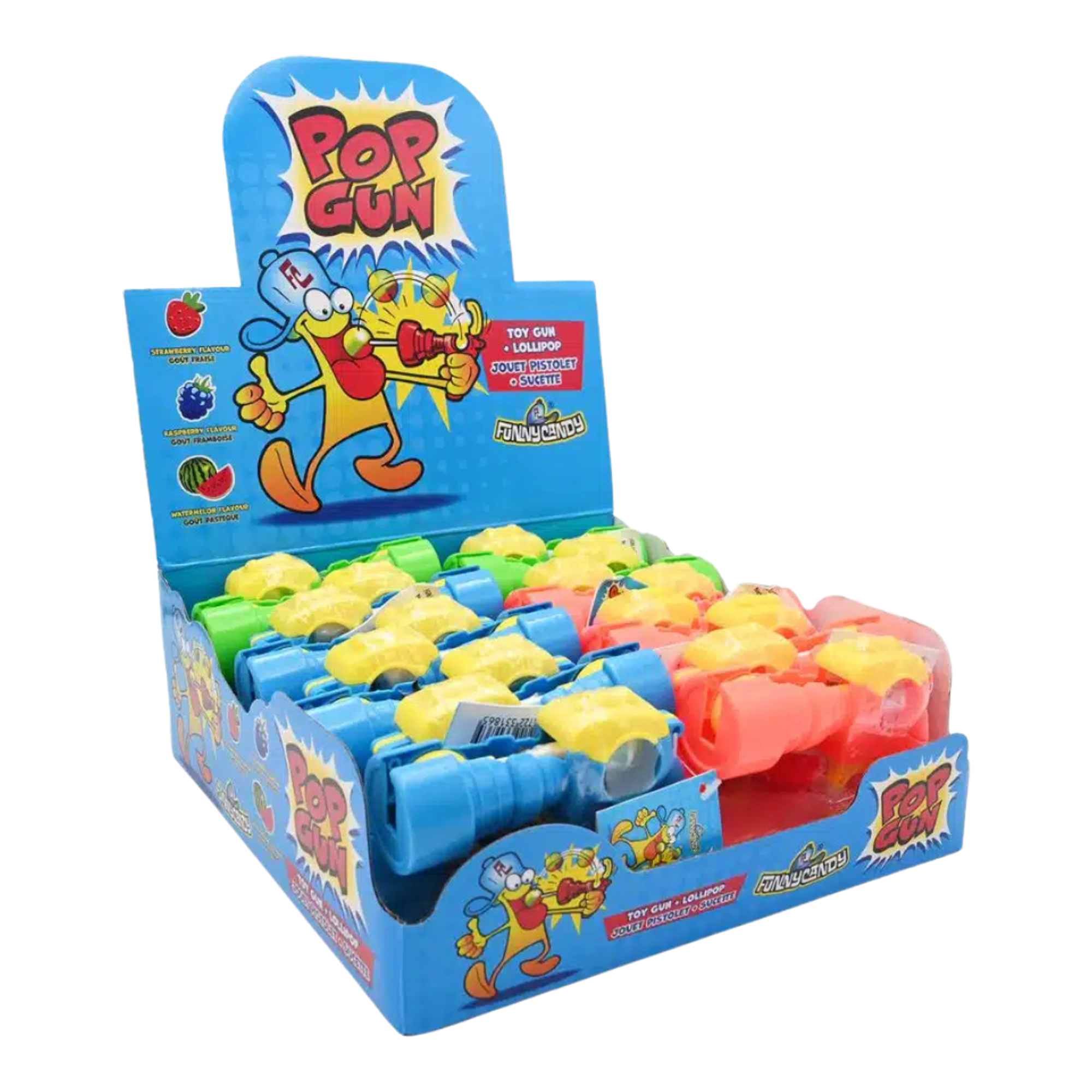 Funny candy pop gun (16 stuks)