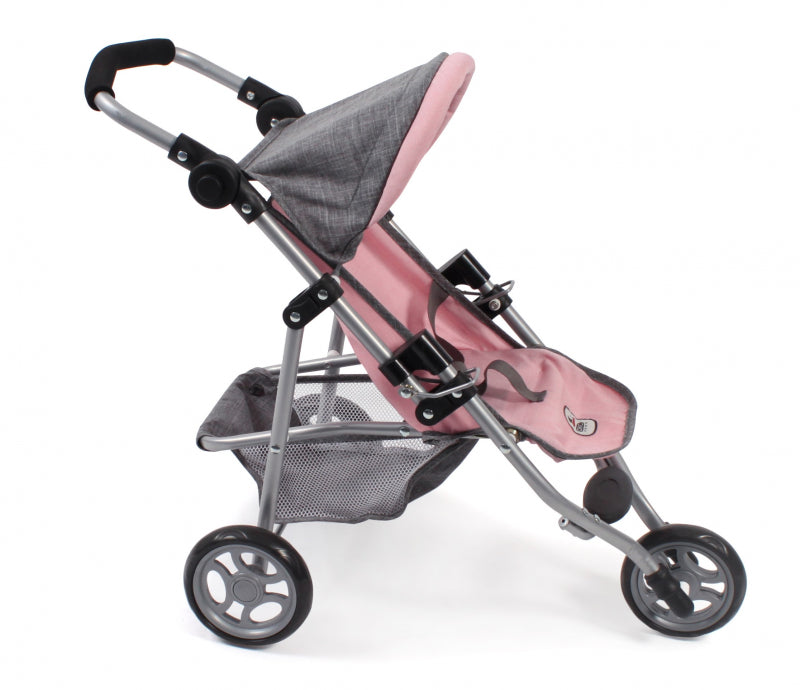 Bayer chic poppenbuggy jogging lola (grijs lichtroze)