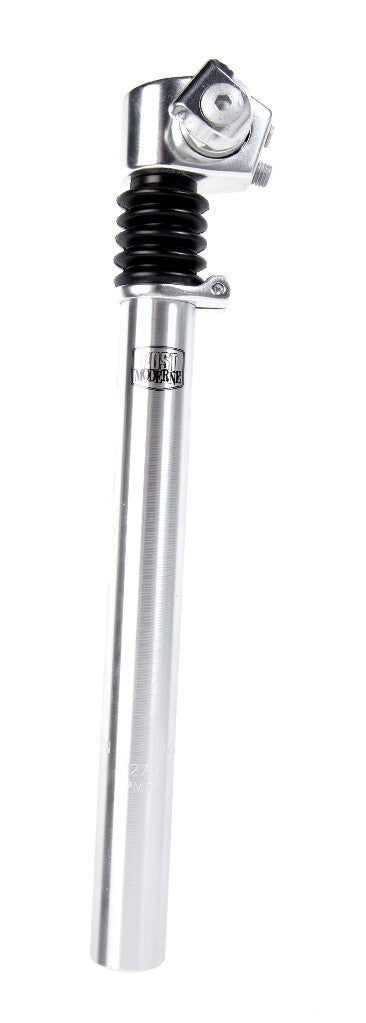 Post moderne zadelpen verend atb zilver 27,2 35cm