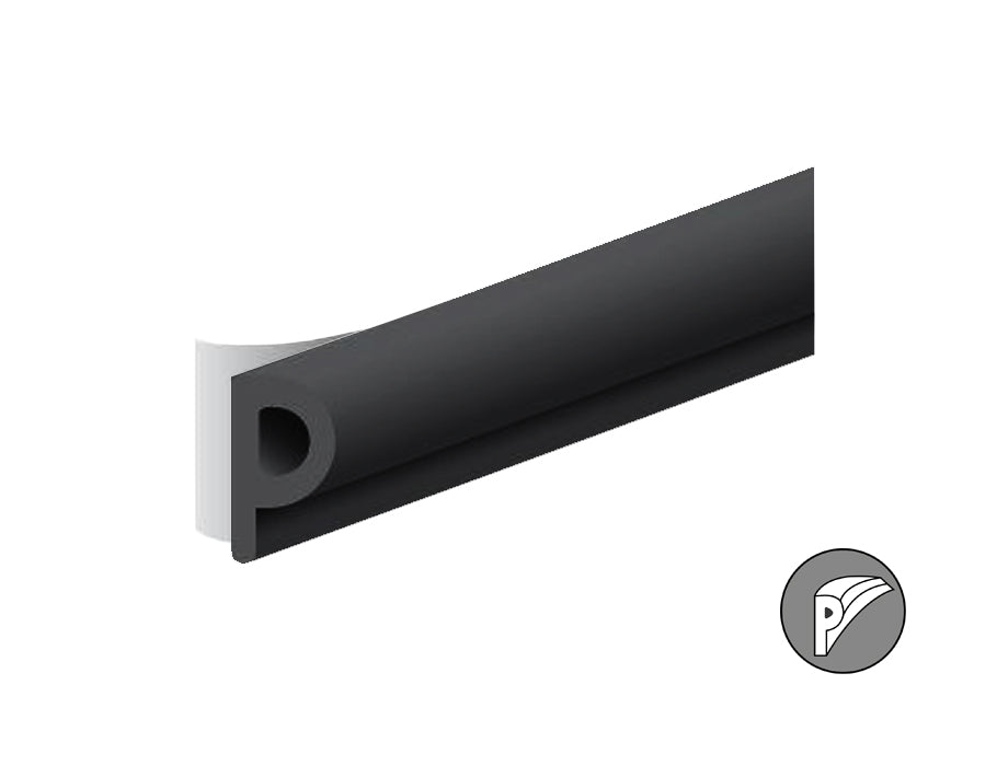 Ellen tochtband p-profiel - zwart - 8x5mm - 7.5m