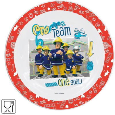 Dinerbord brandweerman sam 21 cm | 24 stuks