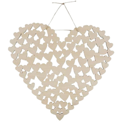 Gastenboek hart 47 cm | 24 stuks