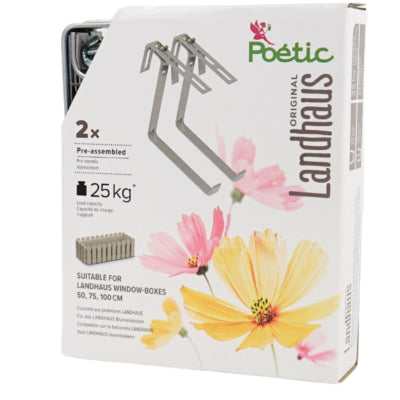 Poetic plantenbak beugel landhaus metaal grijs 16 cm set van 2 | 10 stuks