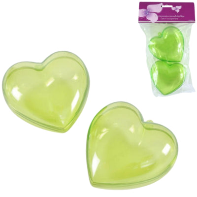 Hanger hart groen 10 cm 2 stuks | 24 stuks