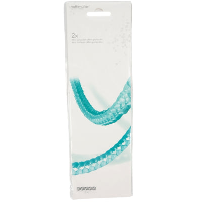 Amscan slinger mini papier aqua 200 cm set van 2 | 20 stuks