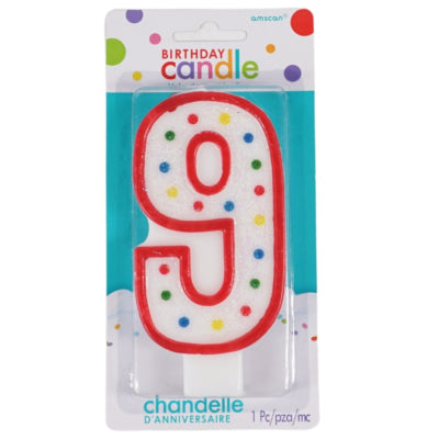 Amscan cijferkaars 9 jaar 13,5 cm | 24 stuks