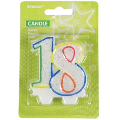 Amscan cijferkaars 18 jaar 8 cm | 48 stuks