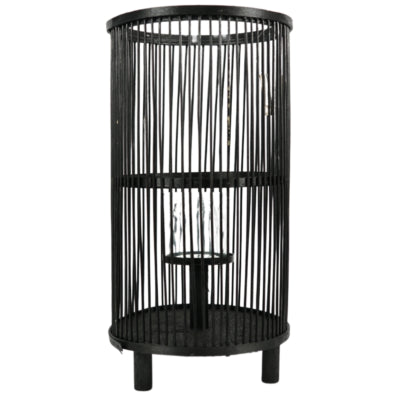 Lantaarn saigon zwart 40,5 cm set van 2 | 4 stuks