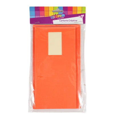 Uitnodigingskaarten en enveloppen oranje 5 stuks | 48 stuks