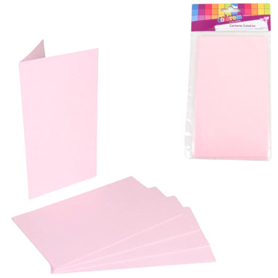 Diy menukaarten karton roze 10 x 17 cm 5 stuks | 24 stuks