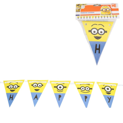 Amscan despicable me minions vlaggenlijn happy birthday 3,3 m | 36 stuks