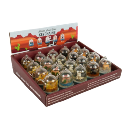 Kikkerland sleutelhanger sneeuwbol dieren 5 cm 5 assorti b-keus | 20 stuks