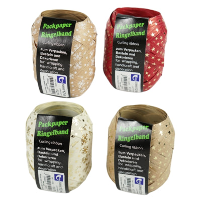 Horn cadeaulint kraft wit rood display 20 stuks | 2 stuks