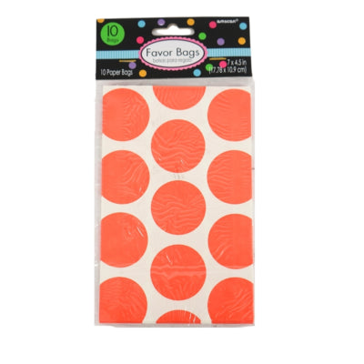 Amscan geschenkverpakking orange wit 18 cm x 11 cm | 48 stuks