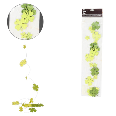 Guirlande klaver vier groen 120 cm | 48 stuks