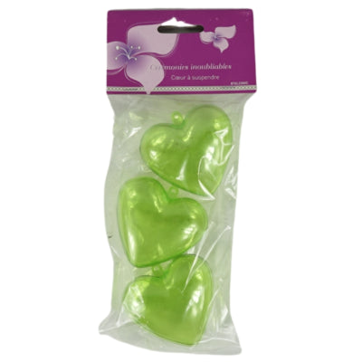 Hanger hart groen 6 cm set van 3 | 24 stuks