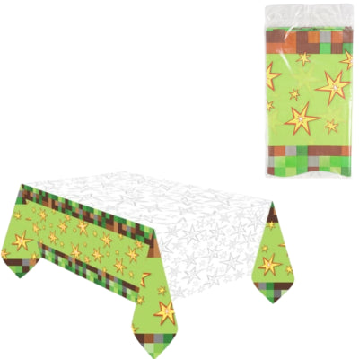Amscan tafelkleed tnt minecraft groen 137 x 243 cm | 24 stuks