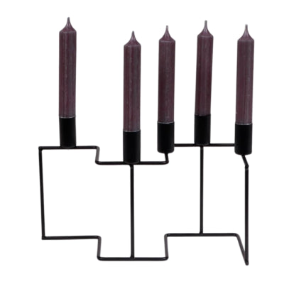Senza kandelaar zig zag zwart 27 cm | 8 stuks