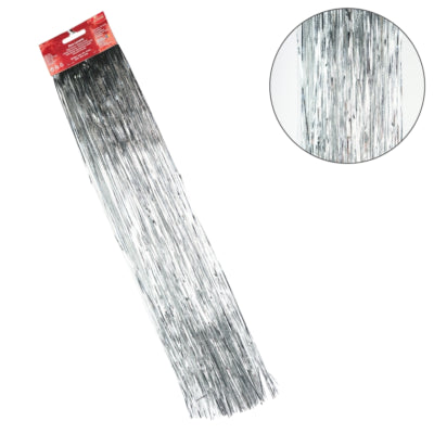 Deco heitmann lametta folie zilverkleurig 300 stroken 50 cm | 60 stuks
