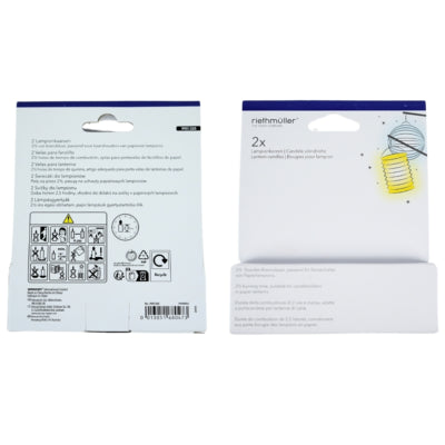 Amscan lampion kaarsen wit 1,8 x 10,5 cm set van 2 | 40 stuks