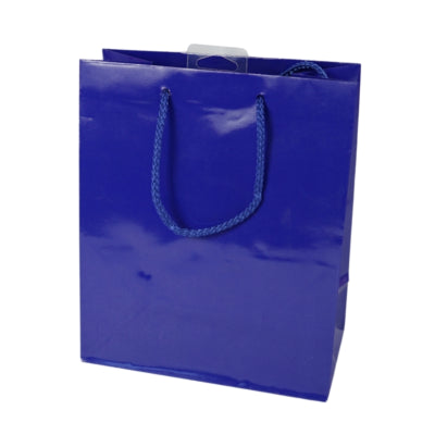 Geschenktas met koord m blauw 23 cm | 60 stuks