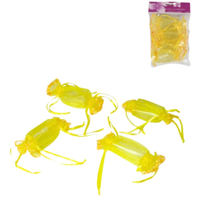 Geschenkverpakking geel 13 cm set van 4 | 48 stuks
