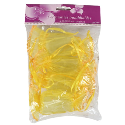 Geschenkverpakking geel 13 cm set van 4 | 48 stuks