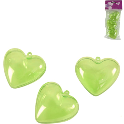 Hanger hart groen 6 cm set van 3 | 24 stuks