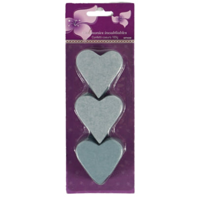 Confetti hart blauw 100 g | 24 stuks