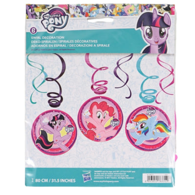 Amscan spiraal hanger my little pony 80 cm set van 6 | 20 stuks