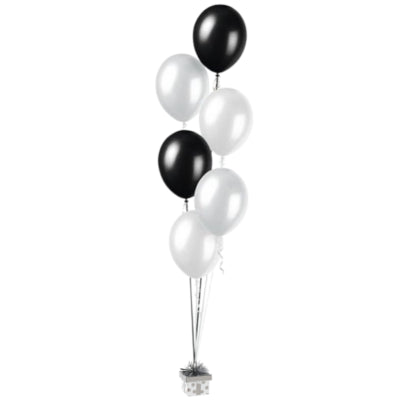 Amscan ballongewicht cadeau zilverkleurig 8 cm | 24 stuks