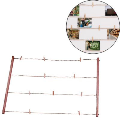 Foto frame met knijpers 70 cm | 24 stuks