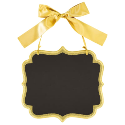 Amscan krijtbord classic goudkleurig glitter 25 cm | 36 stuks