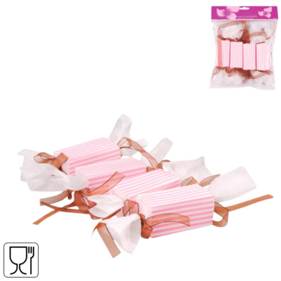 Geschenkverpakking candy roze set van 4 | 24 stuks