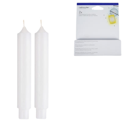Amscan lampion kaarsen wit 1,8 x 10,5 cm set van 2 | 40 stuks